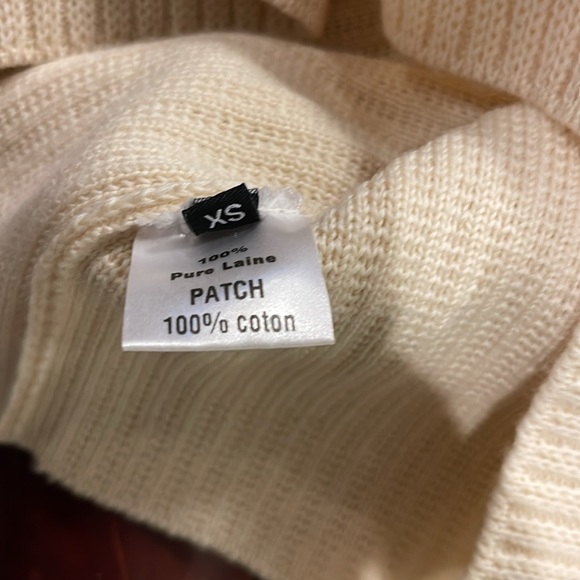 Y/Project cropped Ecru wool sweater with Canvas Embellishments, XS - Picture 6 of 7